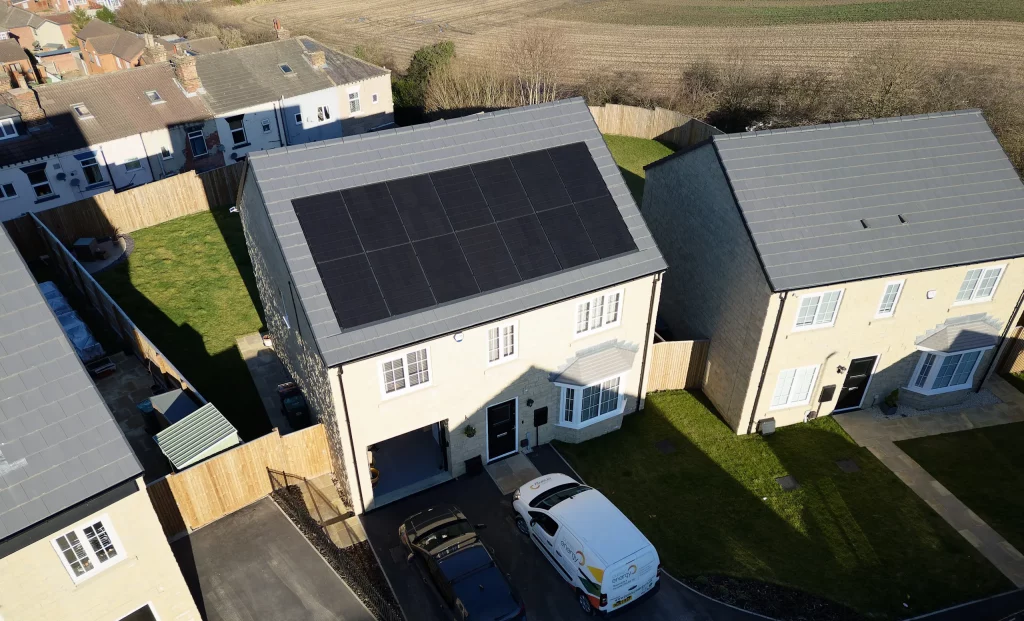 GSE Inroof Solar Panel System Installed In Wakefield West Yorkshire - Aerial View