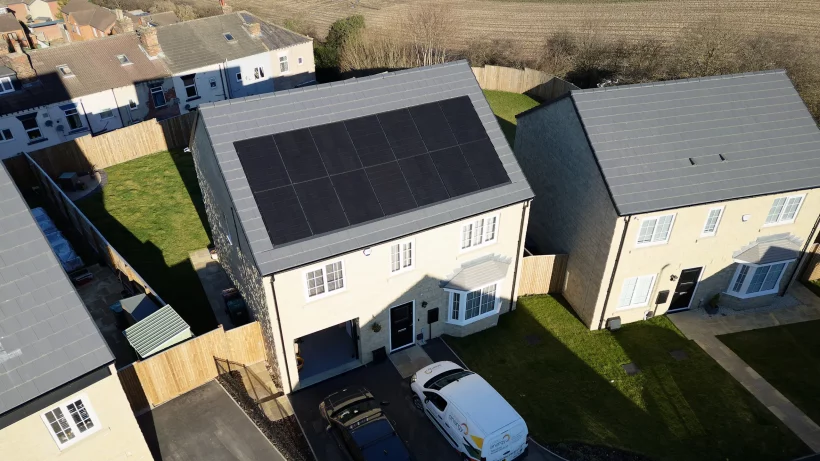 GSE Inroof Solar Panel System Installed In Wakefield West Yorkshire - Aerial View