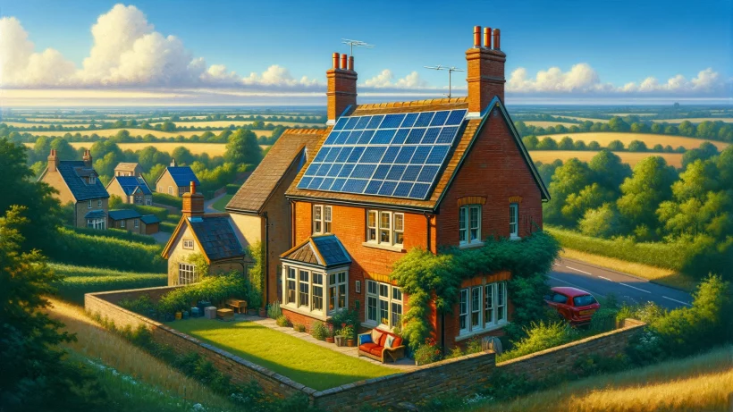 An image of a house in the north of England with solar panels on the roof representing the question: Are Solar Panels Still Worth Installing After The Price Cap Reduction?