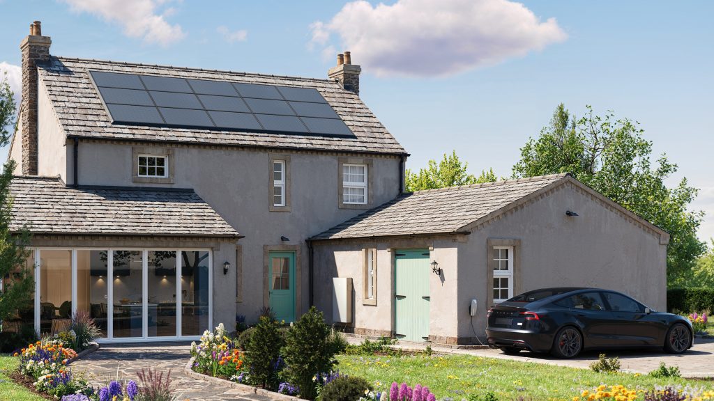 Tesla powerwall 3 with solar at a country home 